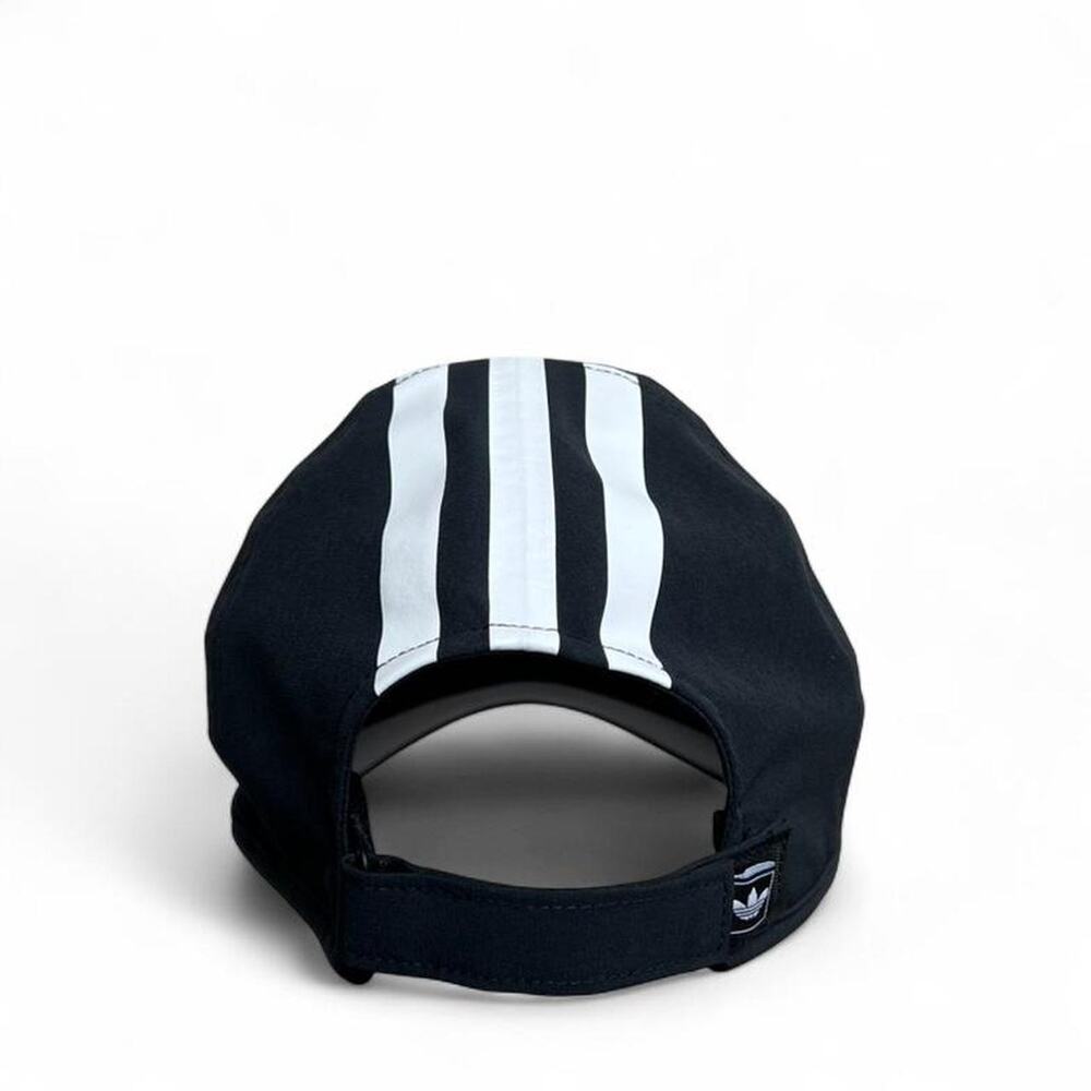 Adidas Originals Black Trefoil Hat Adjustable Strapback 3 Stripe Back Athletic - Picture 3 of 6